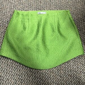 Zara Green Mini Skirt